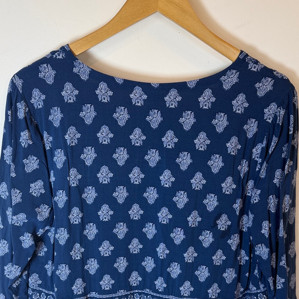 J. Jill Seaside Woodblock Printed Tunic Blouse - Picture 6 of 11